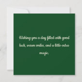 A festive St. Patrick’s Day design Karte (Rückseite)