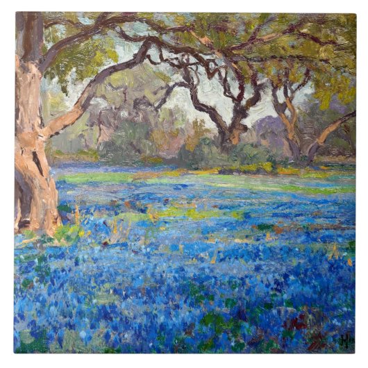 A Field of Bluebonnets at Alamo Heights, 1919, Fliese (Vorderseite)
