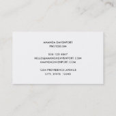 A field of Purple and Pink Daisies Visitenkarte (Rückseite)