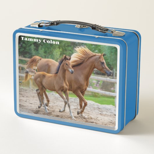 A Filly und ihre Mama Metall Brotdose (Rückseite)