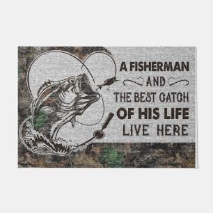 A Fisherman And The Best Catch of His Life Fußmatte