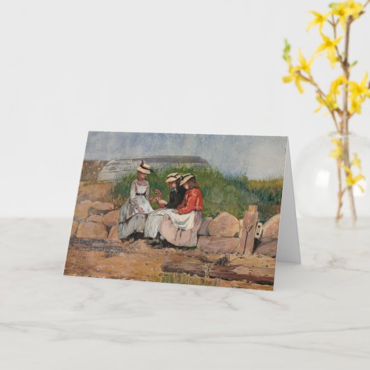 A Fisherman-Tochter | Winslow Homer Karte (Gelbe Blume)