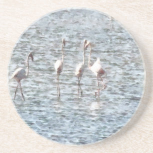 A Flamboyant Pat of Flamingos Getränkeuntersetzer