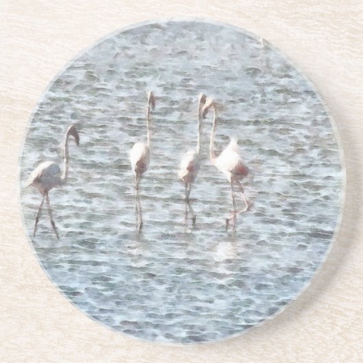 A Flamboyant Pat of Flamingos Getränkeuntersetzer (Vorne)