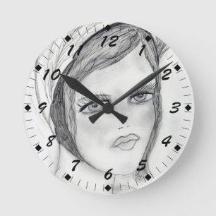 A Flapper Runde Wanduhr