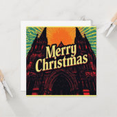 a flat gothic christmas card karte (Vorderseite/Rückseite Beispiel)