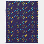 A fleece blanket featuring a colorful repeating (Vorderseite)