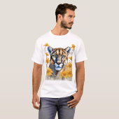 A Florida Panther Surrounded By A Coreopsis Flower T-Shirt (Vorne ganz)