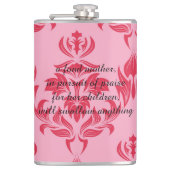 A fond mother will swallow anything flachmann (Vorderseite)