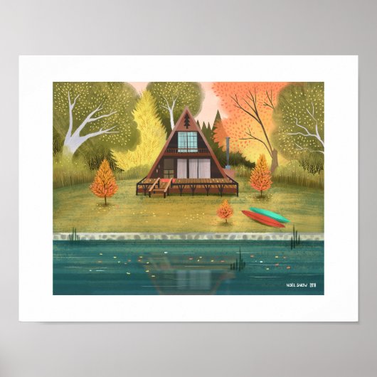 A-Frame Cabin House Art Print Poster (Vorne)