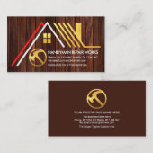 A-Frame Gold Dachziegel Holz Handyman Builder Visitenkarte (Vorne/Hinten)
