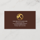 A-Frame Gold Dachziegel Holz Handyman Builder Visitenkarte (Rückseite)