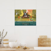 A-Frame-Hüttenhaus Poster (Küche)