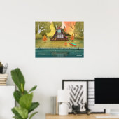 A-Frame-Hüttenhaus Poster (Heimbüro)