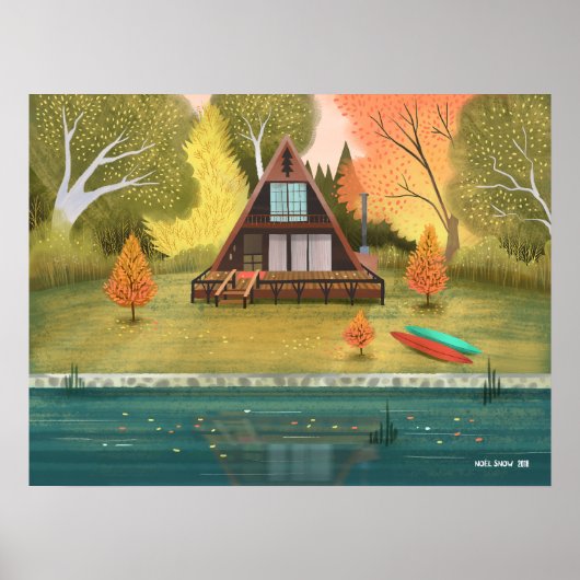 A-Frame-Hüttenhaus Poster (Vorne)