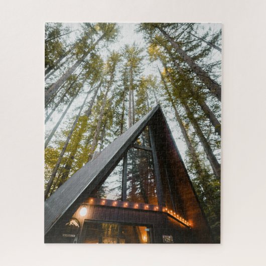 A-FRAME KABIN IN WOODS JIGSAW PUZZLE (Vertikal)