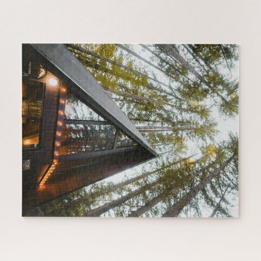 A-FRAME KABIN IN WOODS JIGSAW PUZZLE (Horizontal)