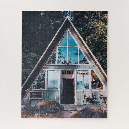 A-FRAME RUSTIC CABIN JIGSAW PUZZLE (Vertikal)