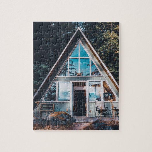 A-FRAME RUSTIC CABIN JIGSAW PUZZLE (Vertikal)
