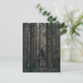 A-FRAME TINY HOUSE CABIN IN DER WOODS POSTCARD POSTKARTE (Stehend Vorderseite)