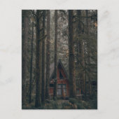 A-FRAME TINY HOUSE CABIN IN DER WOODS POSTCARD POSTKARTE (Vorderseite)