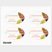 A Freilichen Purim Label Ovaler Aufkleber (Blatt)