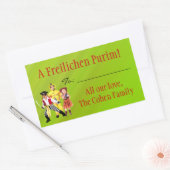 A Freilichen Purim Label Rechteckiger Aufkleber (Umschlag)