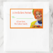 A Freilichen Purim Label Rechteckiger Aufkleber (Tasche)