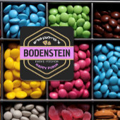 A Freilichen Purim Mishloach Manot Black & Gold Quadratischer Aufkleber