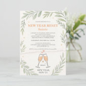 A Fresh Start Cocktail Party For Missed New Year Einladung (Stehend Vorderseite)