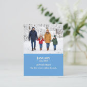 A Fresh Start January Memory Photo Postcard Postkarte (Stehend Vorderseite)