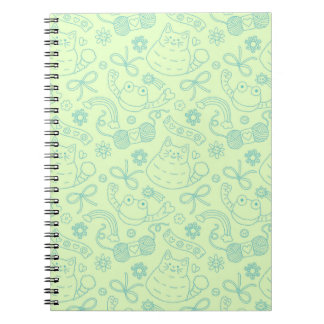 "A Friend for Everyone" Pattern Notebook Green Notizblock