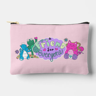 "A Friend for Everyone" Pink Logo Zubehörtasche