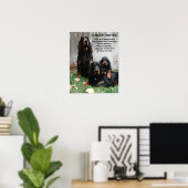 "A Friend for Life" Gordon Setter Malplakat Poster (Heimbüro)