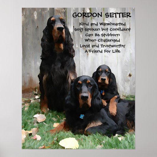 "A Friend for Life" Gordon Setter Malplakat Poster (Vorne)