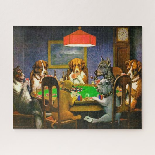 A Friend in Need Hogs Playing Poker 1903 Puzzle (Horizontal)