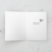 A Friend Lieben Scripting Wasserfarbenvogel Karte (Innenseite)