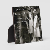 "A Friend Lieben zu jeder Zeit" Freundschaftsgesch Fotoplatte (Vorderseite)