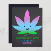 A Friend With Weed Einladung (Vorne/Hinten)