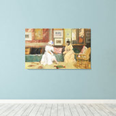 A Friendly Call, 1895 (Öl auf Leinwand) Leinwanddruck (Insitu (Holzboden))