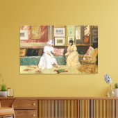 A Friendly Call, 1895 (Öl auf Leinwand) Leinwanddruck (Insitu (Wohnzimmer))