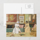 A Friendly Call, 1895 (Öl auf Leinwand) Postkarte (Vorne/Hinten)