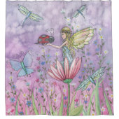 A Friendly Encounter Fairy Ladybug Art Duschvorhang (Vorderseite)