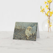 A Friendly Goat sagt Hello - Blank Card Karte (Gelbe Blume)