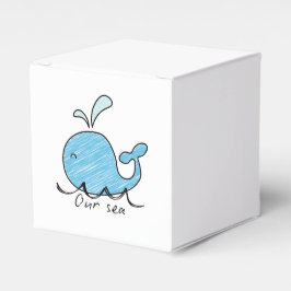 A FRIENDLY WHALE IN HIS SEA Favor Boxes Geschenkschachtel