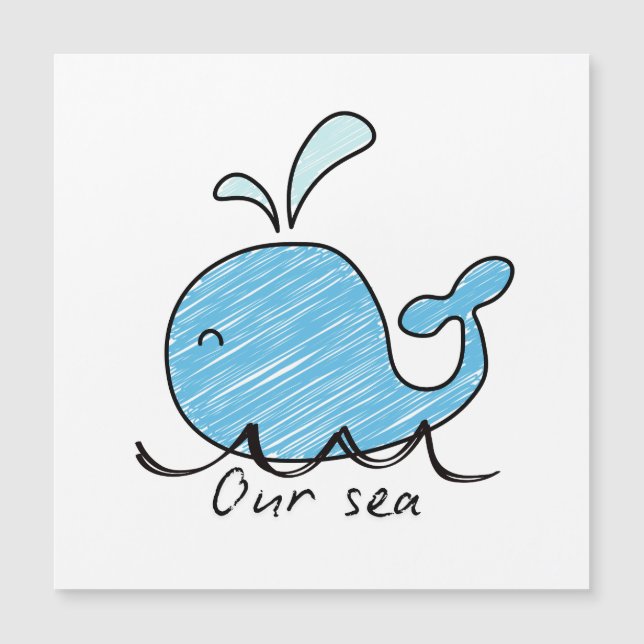 A FRIENDLY WHALE IN HIS SEA MAGNETKARTE (Vorderseite)