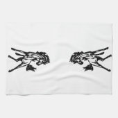 A Frisky Jumping Horse in the Wild Geschirrtuch (Horizontal)