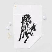 A Frisky Jumping Horse in the Wild Golfhandtuch (Insitu)