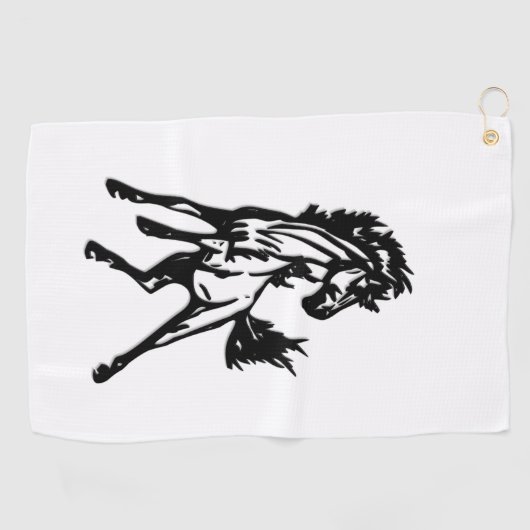 A Frisky Jumping Horse in the Wild Golfhandtuch (Horizontal)