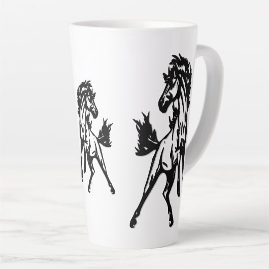 A Frisky Jumping Horse in the Wild Milchtasse (Rechte Ecke)